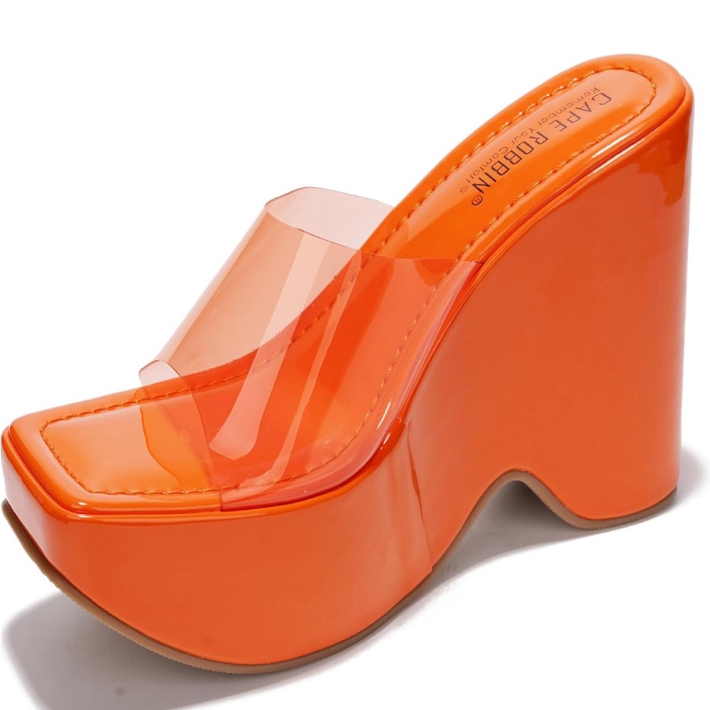 Cape Robbin Pinkki Platform Wedges Size 7